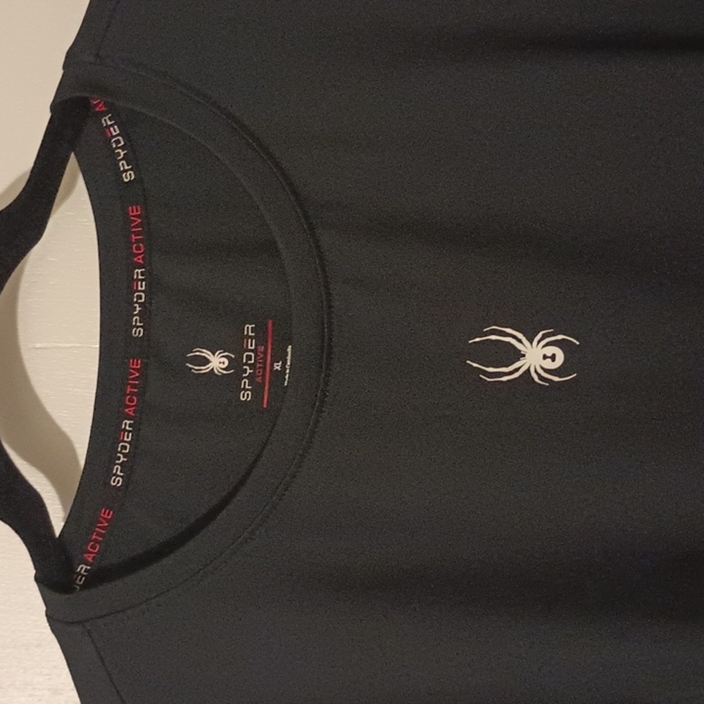 Spyder Active XL Short Sleeve Crew Neck Black